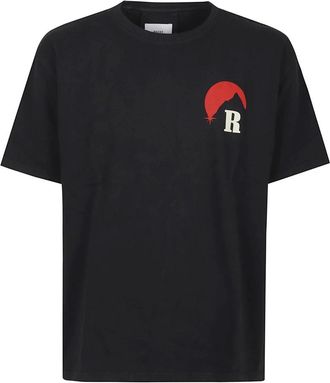 Rhude Moonlight Regatta T-Shirt - Heren - T-shirts - Zwart - L - Katoen - Tops