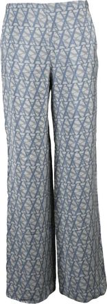 Alessia Santi Alessia Santi Palazzo Trousers - Grey/Sky Blue