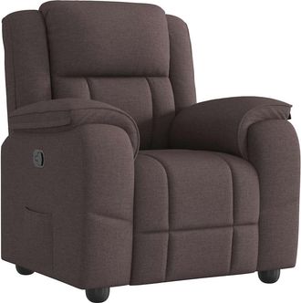 vidaXL Vidaxl Poltrona Reclinabile Marrone Scuro In Tessuto