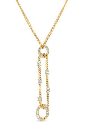 Bony Levy 18K Gold Varda Natural Diamond Y-Necklace in 18K Yellow Gold at Nordstrom, Size 18
