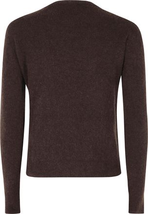 Roberto Collina Classic Crew Neck Long-Sleeve Cashmere Knit Top