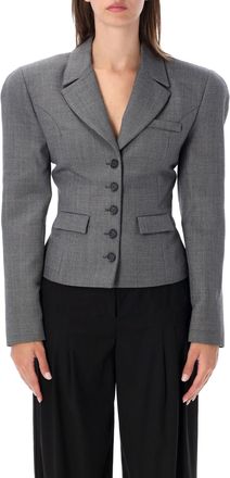 Magda Butrym Short Tailored Blazer With Structured Shoulders And Classic Lapel