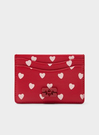 Ganni Womens Bou hearts card holder