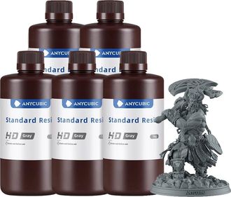 OEM Resina Para Impresi&oacute;n 3d, Viscosidad Media, Curado R&aacute;pido, 5 Kg - Hd Gris