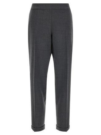 Alberto Biani Grey Straight Flat Front Pants