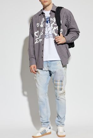 Dsquared2 Shirt With Print, Mens, Grey