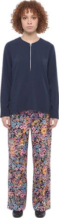 Stella McCartney Blue Solid Crew Neck Top