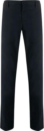 Dondup Stijlvolle Blauwe Slim-Fit Chinos - Heren - Nette broeken - Blauw - W38 - Katoen - Broeken