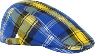 Royal & Awesome Doddie Tartan Golf Flat Cap for Men - Stylish, Comfortable, and Lightweight Headwear Ideal for Golf Enthusiasts, One Size