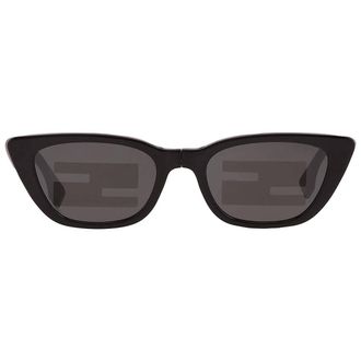 Fendi Smoke Mirror Logo Folding Cat Eye Ladies Sunglasses FE40089I 01C 53
