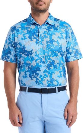 Robert Graham Parkston Open Knit Polo in Light Blue at Nordstrom, Size Xxx-Large