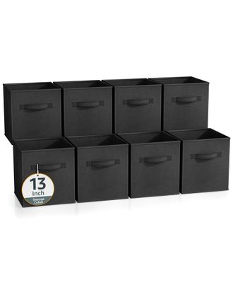 Sorbus 13In 8 Pack Collapsible Fabric Storage Bins