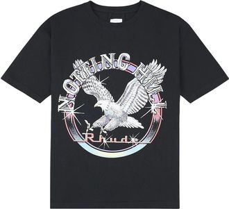 Rhude Mens T-shirt In Cotton With Print - Black - Size Small