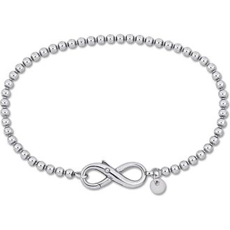 Delmar Infinity Bead Link Bracelet in Silver at Nordstrom Rack