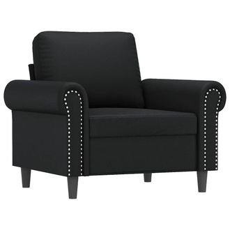 vidaXL Sill&oacute;n Cuero Sint&eacute;tico Negro 60 Cm Vidaxl