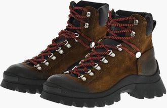 Dsquared2 Leather Vintage Effect BUBBLE Mountain Boots size 40