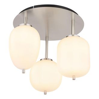 Globo Lighting Plaf&oacute;n - Blacky I - Blanco - Vidrio - &Oslash; 46cm - E14