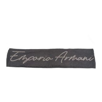 Emporio Armani Winter Scarves, male, Gray, Size: ONE SIZE Scarf with signature logo embroidery
