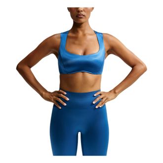 Nike (WMNS) Nike SKIMS Satin Shine Open-Scoop Bra Cobalt IR8694-445