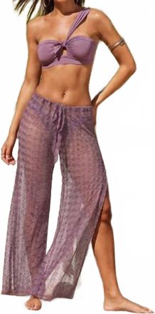 BECCA by Rebecca Virtue Womens Riviera Crochet Pant In Fig