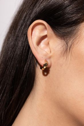 Coach Brass Earrings, Womens, Gold