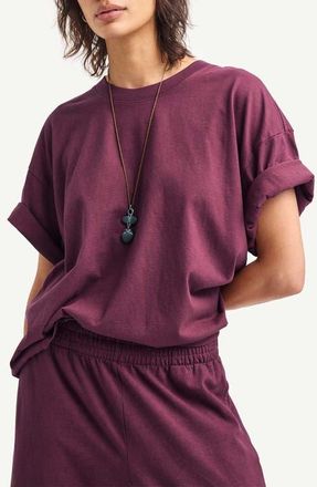Vitamin A Coast Oversize Boyfriend T-Shirt in Crushed Berry at Nordstrom, Size X-Small