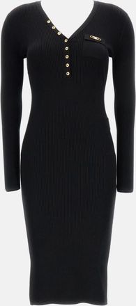Elisabetta Franchi Black Midi Dress