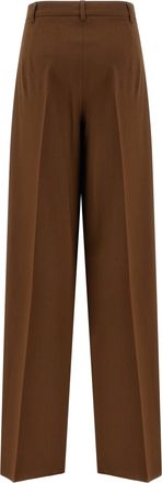 Max Mara Womens Brown Virgin Wool Casual Pants