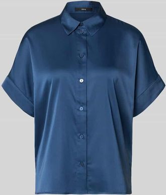 Zero Regular Fit Bluse mit Hemdblusenkragen in Ocean, Gr&ouml;&szlig;e 34
