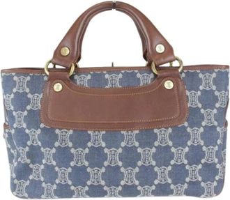 Celine Pre-owned Handbags, female, Blue, Size: ONE SIZE Pre-owned Vintage Denim Handbag