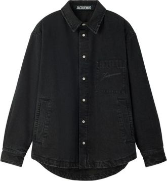 Jacquemus Camicia Denim - Heren - Casual Overhemden - Zwart - L - Denim - Overhemden