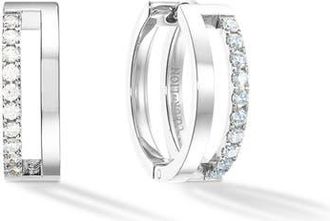 Coeur de Lion Eternal Unity Crystal Hoops in Silver at Nordstrom