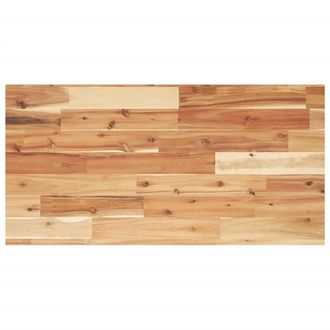 Berkfield Home Table Top Rectangular 100x40x2 cm Solid Wood Acacia in Brown | Size: 100 x 40 x 2 cm