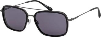Barbour Double Bridge Rechthoekige Zonnebril - unisex - Zonnebrillen - Zwart - 58 MM - Accessoires