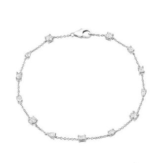 LuvMyJewelry Sigil 14K Gold Lab Grown Diamond Bracelet - 1 Ct in 14K White Gold at Nordstrom, Size 6