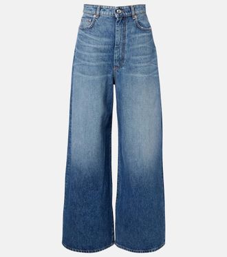 Sportmax Dangri faded wide-leg jeans