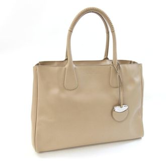 Ferragamo Beige Leather Handbag Tote Bag (Pre-Owned)