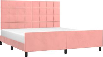 vidaXL Vidaxl - Estructura De Cama Sin Colch&oacute;n Terciopelo Rosa 160x200 Cm
