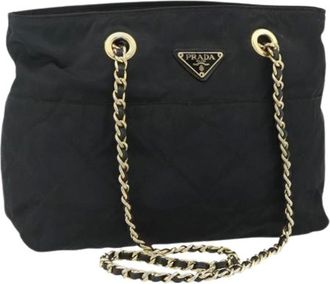 Prada Pre-owned Shoulder Bags, female, Black, Size: ONE SIZE Pre-owned Vintage Tote Bag