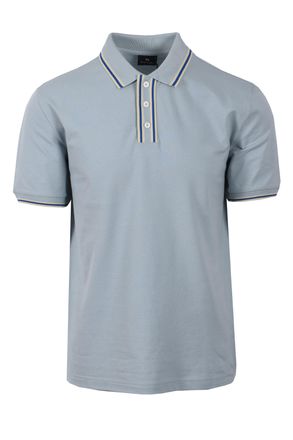 Paul Smith Mens REG FIT TIPPED POLO BLUE Cotton - Size X-Large