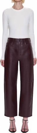 Pistola Denim Jett High Rise Bowed Straight Pant In Cabernet