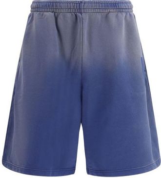 Moschino Blue Cotton Bermuda Mens Shorts