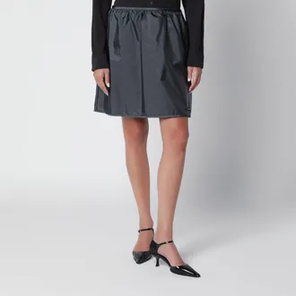 Miu Miu Gonna svasata ematite in poliammide riciclata
