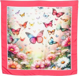 D'Aniello Butterfly-print Scarf