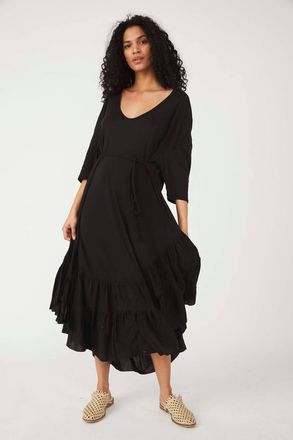 Free People Sun Seeker Maxi Dress In Black