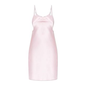 Courr&egrave;ges Short Dresses, female, Pink, Size: 2XS Satin Slip Dress