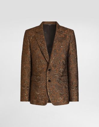 Dolce & Gabbana Sicilia Light Single-breasted Brocade Jacket - Man Suits And Blazers 52