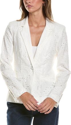 CeCe by Cynthia Steffe Broderie Straight Blazer