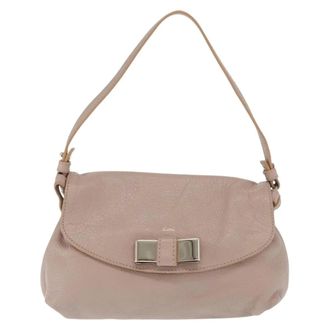 Chlo&eacute; Lily Leather Beige Leather Handbag (Pre-Owned)