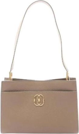 Bally Pre-owned Trapeze Soft Leren Schoudertas - Dames - Vintage Schoudertas - Beige - ONE Size - Leer - Vintage